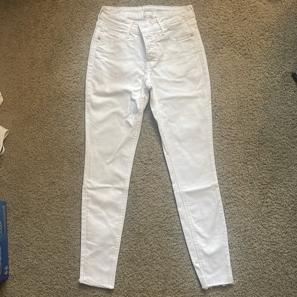 All White High Rise Jeans